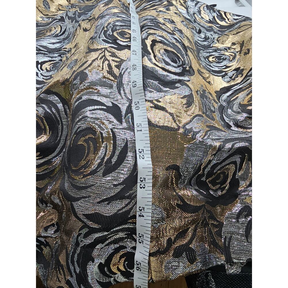 Mac Duggal Women's Size 6 Black & Metallic Strapless Floral Formal Gown 30451D - Picture 10 of 11